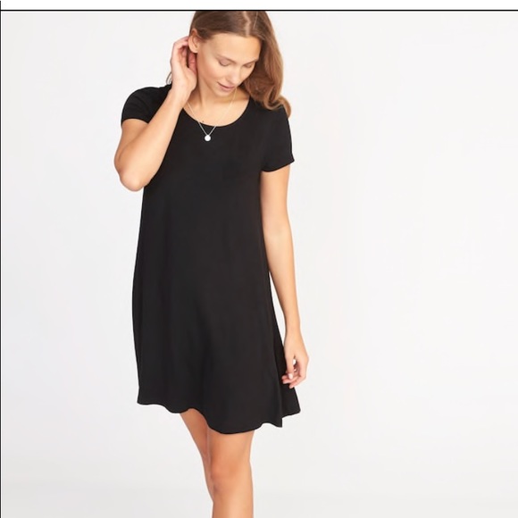 short sleeve jersey swing dress